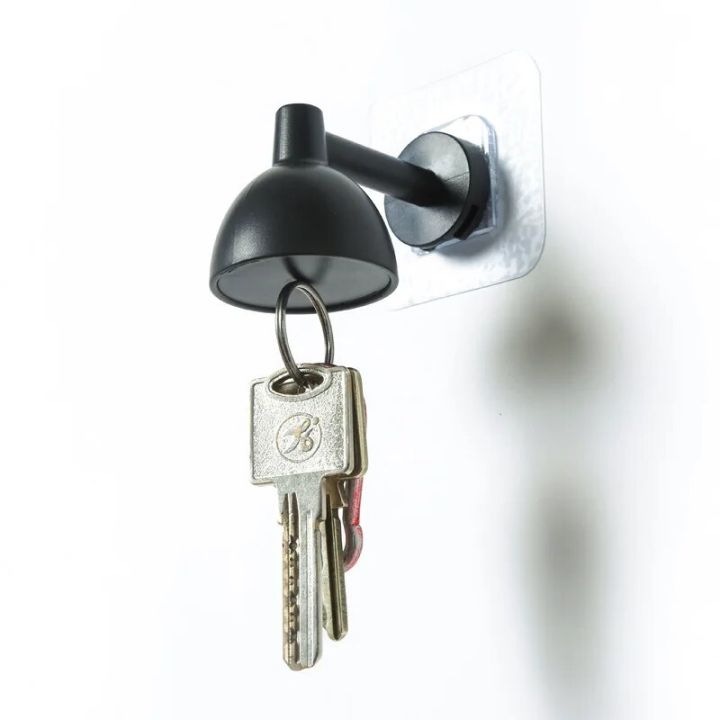 Creative Table Lamp Shape Key Hook Powerful Magnetic force Punch-Free Clothes Hanger Hook Shelf Hook Wall Organizer Hook