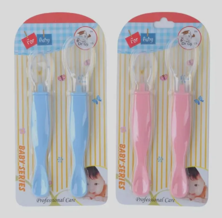 Silicone%20Feeding%20Double%20Spoon%20For%20Baby%20-2PCS%20((Multicolor))%20-%20Image%202