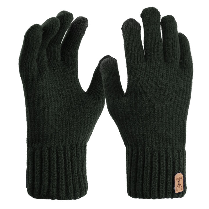 Autumn%20Winter%20Warm%20Fleece%20Lined%20Knitted%20Gloves%20Women%20Elastic%20Cuff%20Skiing%20Touchscreen%20Mittens%20-%20Image%202
