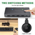 Navceker Thunderbolt 3 USB C HDMI KVM Switch 4K 60Hz Type C USB KVM Switcher 87W PD Charge for 2 Computer Macbook 1 HDMI Monitor.