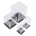 Acrylic Display Case Self-Assembly Clear Cube Box UV Dustproof Toy Protection Demoo. 