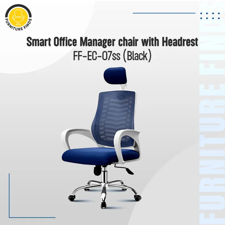 FF-EC-07ss%20(%20white&blue)%20Smart%20Office%20Manager%20chair%20with%20Headrest%20(V-Mesh)%20-%20Image%202