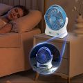 WEIDASI WD-202 Rechargeable 2400mAh Battery Up-Down Movable Portable Desk Fan With LED Lamp. 