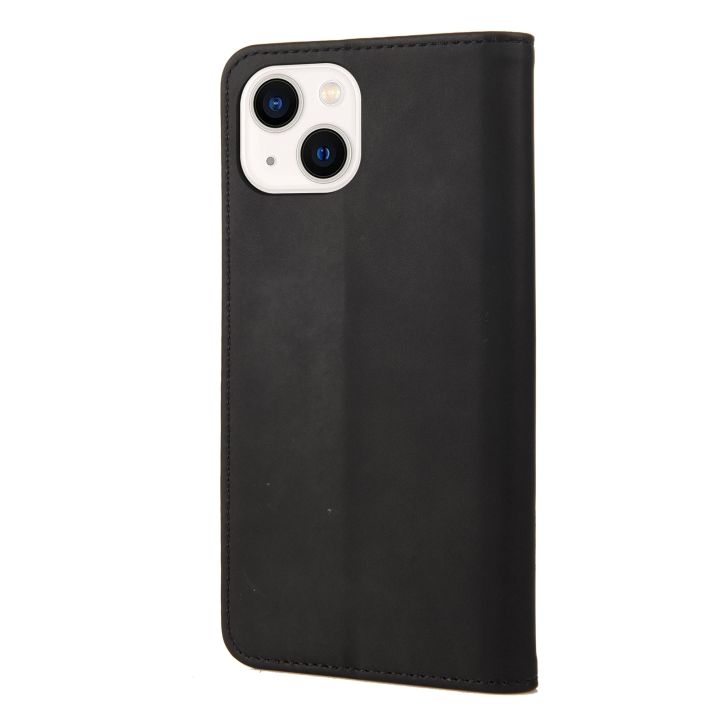For%20iPhone%2014%20Plus%20Skin%20Feel%20Splicing%20Leather%20Phone%20Case%20-%20Image%203