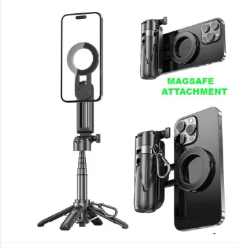 P15 Mini Extending Magsafe Selfie Stick/Tripod Phone Holder, Wireless Camera Control