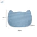 Cat Litter Mat, Double Layers Litter Trapping Mat, Durable Waterproof Scratch Resistant Large Blue. 