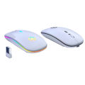 Computer Accessories Office A2-R8 Rechargeable Silent Rgb 25Mm Ultra Slim Wireless Mouse With Usb Nano Receiver. 