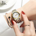 LouisWill Ladies Watch Fashion Quartz Watch Diamond Watches Steel Strap Watches 30M Waterproof Watch Thin Strap Watch Roman Numerals Dial Watches Luxury Design Watch Wristwatch With Calender Luminous Pointer. 