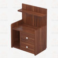 Royal Decor M18 Bedside Table - Simple Modern Bedroom Small Cabinet Bedside Table with Two Drawer Organizer Storage Cabinet-Shan Teak Finish.