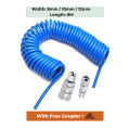 Pneumatic Spiral Pipe 8MM / 10MM / 12MM - 9M Length With Free Coupler Set - MADE IN KOREA. 