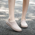 Gongli Spring and Autumn low-top pullover women's rain boots, solid color fashion waterproof shoes, non-slip women's shoes, plastic pumps, water shoes.