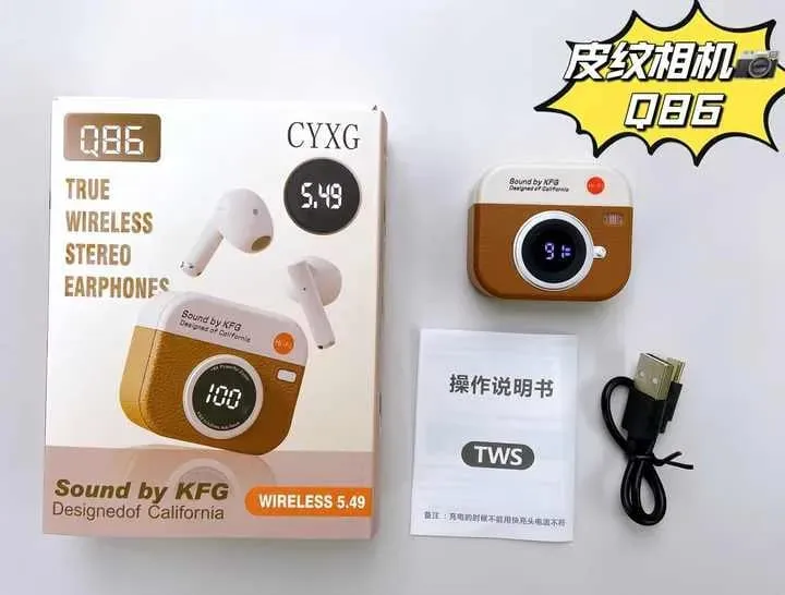 Q86%20TWS%20Wireless%20Earphones%20Bluetooth%205.3%20Stereo%20Sport%20Headphones%20Retro%20Camera%20Style%20Earbuds%20Compatible%20iPhone%20Android%20-%20Image%204