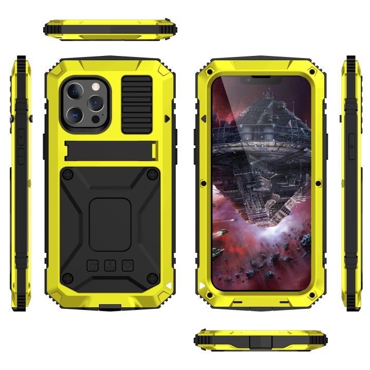 For%20iPhone%2013%20Pro%20Max%20R-JUST%20Shockproof%20Waterproof%20Dust-proof%20Metal%20+%20Silicone%20Protective%20Case%20with%20Holder%20-%20Image%208