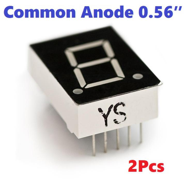 2Pcs- CA Single Digit 0.56 Inch RED Color Common Anode 7 Segment Display 1 Digit RED LED Light Seven Segment Display 0.56 Inch 10 Pin Leads Digital LED Display 4 Ratings6 Answered Questions