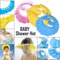 Baby Shower Hat Adjustable Kids Shampoo Bath Cap Wash Hair Waterproof Ear Shield. 