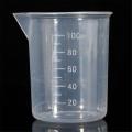 【The road to happiness Store】2x 100mL Clear Plastic Graduated Measuring Cup Jug Kitchen Lab Chemistry Learning stationery supplies.