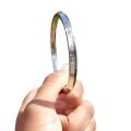 Stainless Steel Silver Round Panjeb Bracelet For Men.