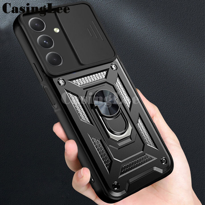 For Samsung M35 case Armor Ring Case Cover Adsorb Car Holder Shockproof Camera Protection Cover For Samsung Galaxy M35 Back Cover Phone cases