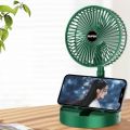 Rechargeable Portable Folding Fan Mini Desktop Air Fan 3 In 1 Camping Portable Battery Fan 3 Speeds, Camping, Outdoor and Office, 6.5-Inch Small Desktop Fan High B-attery Life By Exotic Wholesale Mart. 