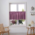 Blackout Short Curtains Thermal Insulating Half Window Tier Curtain Rod Pocket for Bedroom Kitchen RV Camper Bathroom Decoration.