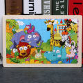 New 24 Pieces Wooden Puzzles Kids Cartoon Animal Wood Jigsaw Early Educational Learning Toys for Children GIFT. 