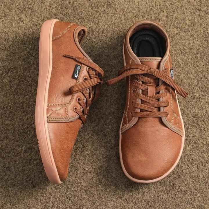 Mens Leather Wide Barefoot Shoes Unisex Plus Size Male Outdoor Minimalist Sneakers Women Zero Drop Casual Comfort Walking Flats Superman