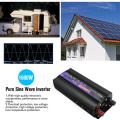 1600W Pure Sine Wave Intelligent String Inverter Power Inverter Car Inverter Black 12V To 220V / 24V To 220V / 48V To 220V / 60V To 220V - Battery 12v. 