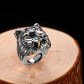 Personality Punk Men's Tiger Ring Men's Exquisite Animal Jewelry Titanium Steel Gothic Punk Biker Rings.