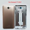 Huawei Y7 2017 / Huawei Y7 17 - ( Metal ) Casing / Back Shell / Back Panel / Battery Cover / Back Door / Back Replacement Part with Button. 