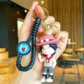 Cartoon anime One Piece keychain, Luffy Chopper, three-dimensional doll, car keychain pendant, bag ornament. 