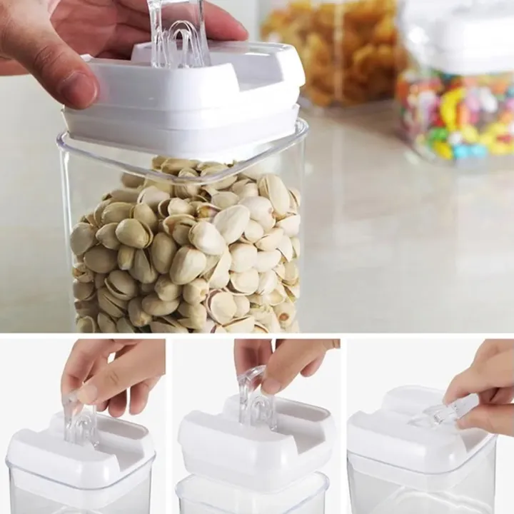 GC%207%20Piece%20Food%20Storage%20Container%20Set%20With%20Marking%20Pen,%20Sticker,%20Measuring%20Spoon%20Durable%20And%20Impact%20Resistant%20Airtight%20Clear%20Canisters%20For%20Kitchen,%20Pantry%20-%20Image%202