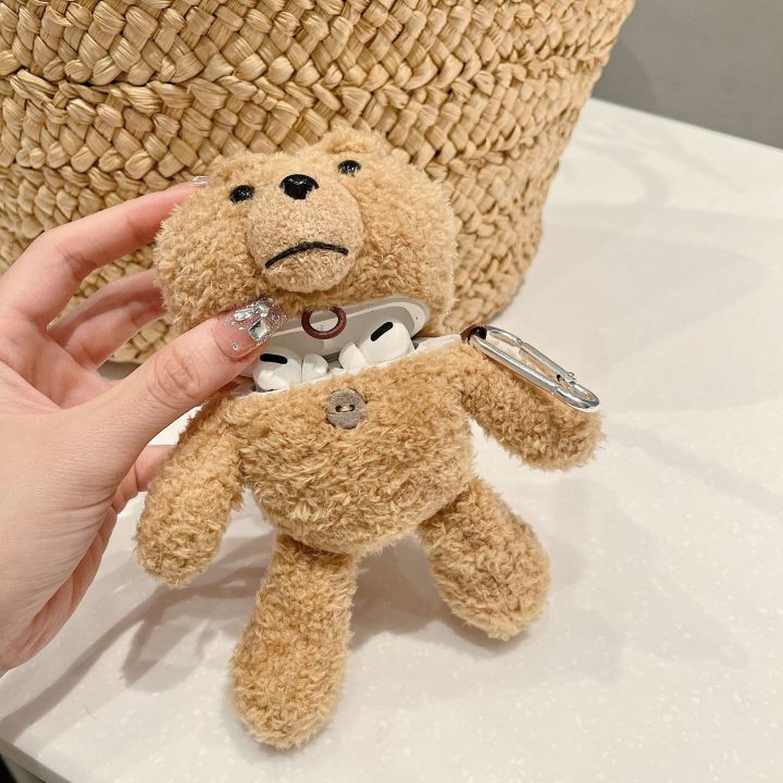 Plush%20Cartoon%20Teddy%20Bear%20Airpods%20Earphone%20Sleeves%20Apple%201/2%20Bluetooth%20Wireless%20Protective%20Case%20Drop-Resistant%20for%20Women%20-%20Image%204
