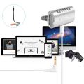 Yanmai R977 Recording Clip-on Lapel Mic Lavalier Omni-directional Double Condenser Microphone, Compatible with PC/iPad/Android and others, for Live Broadcast, Show, KTV, etc (Silver). 