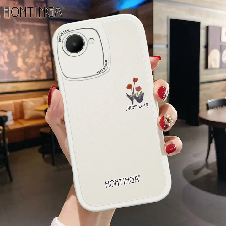 Hontinga%20for%20Realme%20C30%20Back%20Cover%20PU%20Leather%20Simple%20Colorful%20Phone%20Case%20Soft%20Silicone%20Edge%20Mobile%20Cover%20-%20Image%202