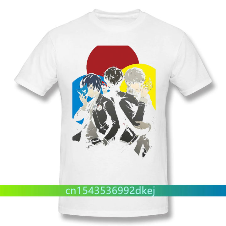 Men%20Shin%20Megami%20Tensei%20Funny%20Anime%20Black%20T-Shirt%20Persona%20Protagonists%20With%20S%20Pure%20Cotton%20Tees%20Harajuku%20Daily%20life%20-%20Image%205