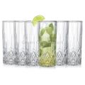 High quality Water Glass 06 pieces of set 20 / 9 cm standard size Juice glass Dining table glass multi design and brand use for your Home Kitchen Restaurant and office.