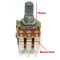 1pcs B500K 500K Ohm WH148  Bend Foot Linear Singel Rotary Potentiometer Pot Shaft size 15mm. 