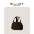 orean ersion retro soft corduroy handbag women's bag 2023 new autumn /winter nhe design commuting bag.