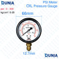 Glycerin Filled Compound Pressure Gauge 2.5 Inch Dia 1/4 NPT Lower Mount 30,15,30, 60,100,160, 200,300 Psi 0-20 kg/cm²  0-20 Bar. 