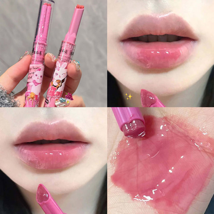 Glitter%20Clear%20Solid%20Lip%20Gloss%20Pink%20Mirror%20Lipstick%20Pen%20Watery%20Jelly%20Moisturizing%20Lip%20Tint%20Love%20Heart%20Shape%203pcs/set%20-%20Image%209