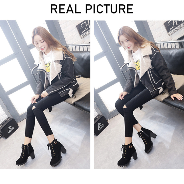 Black%20Ankle%20Boots%20for%20Women%20W.B.S-B3%20-%20Korean%20Design%20with%20Chain%20Accent%20and%20Pump%20Style%20-%20Image%202