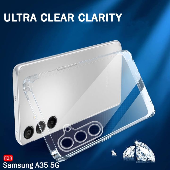 Samsung%20Galaxy%20A35%20Silicone%20Clear%20Case%20Soft%20Flexible%20TPU%20Rubber%20Bumper%20Shockproof%20Corners%20Transparent%20Clear%20Back%20Cover%20-%20Image%204
