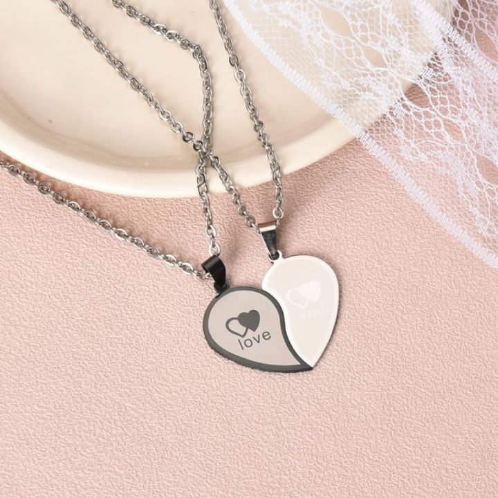 Couples%20Peach%20Heart%20Shape%20Necklaces%20Splicing%20Stainless%20Steel%20Engraved%20Love%20Pendants%20Necklace%20for%20Women%20Girls%20Valentine's%20Day%20Jewelry%20Gift%20Qoddess%20-%20Image%202