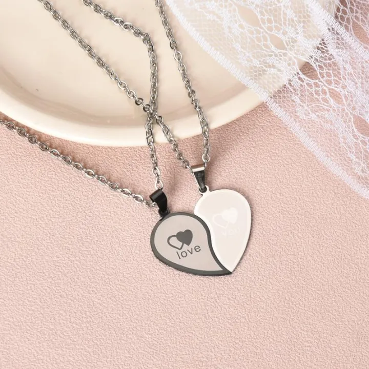 Couples%20Peach%20Heart%20Shape%20Necklaces%20Splicing%20Stainless%20Steel%20Engraved%20Love%20Pendants%20Necklace%20for%20Women%20Girls%20Valentine's%20Day%20Jewelry%20Gift%20Qoddess%20-%20Image%202