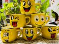Emoji Ceramic Mug Coffee Tea Water Milk Yellow Color Cup Gift-1Pc - Add A Touch Of Fun To Your Beverage Enjoyment With This Emoji Ceramic Mug. 