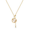 Light Luxury Zircon Titanium Steel Necklace No fade 18K Gold Plated Stainless Steel Chain Necklace Collar De Acero Inoxidable.