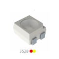 ZOROOM 100PCS 3528 Amber+Yellow PLCC-4 Reverse Pole ,617Nm+587Nm , 50MA 2V 0.1W Bicolor SMD LED Lamps Light Beads LAYT67B. 