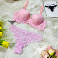 Soft Pink Push-Up Padded Bra & Panty Set for Women - Soft Comfortable Lingerie.