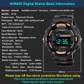 Men Multifunctional Electronic Watch Round Screen Stopwatch Life Waterproof Alarm Clock Night Light Watch.