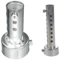 2x Silver Motorcycle Exhaust Can Muffler Insert Baffle DB Killer Silencer 45mm x 80mm & 45mm x 140mm. 
